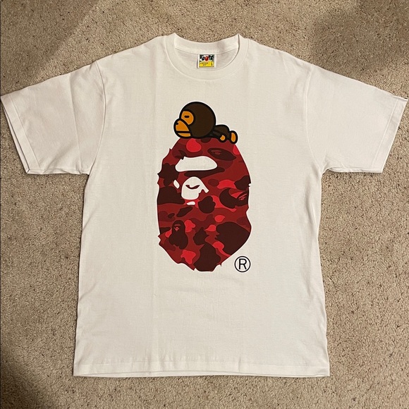 Bape Other - NWOT BAPE RED CAMO TEE JAPAN SZ LARGE